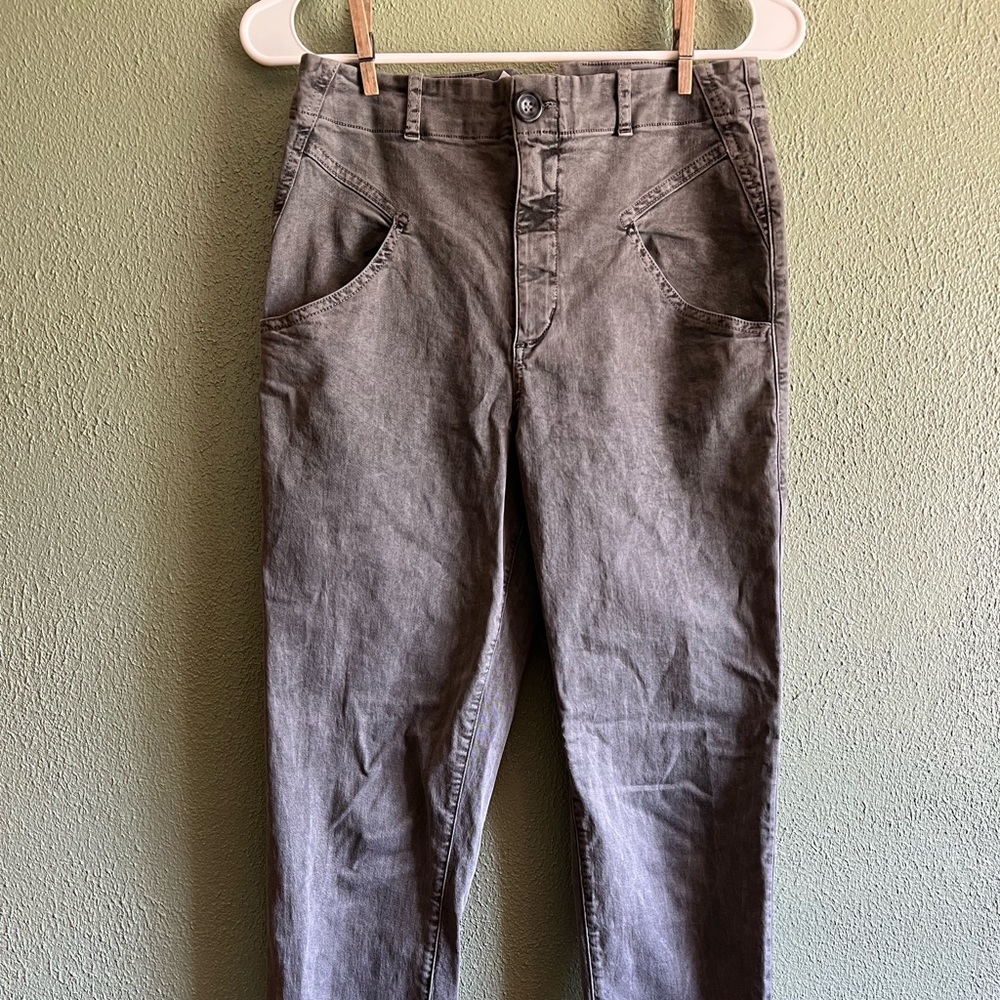 NWT Anthropologie High-Waisted Gray Ankle Pants